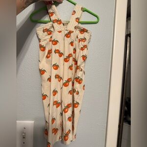 Kate Quinn Orange Print Baby Jumpsuit/overall 6-12m